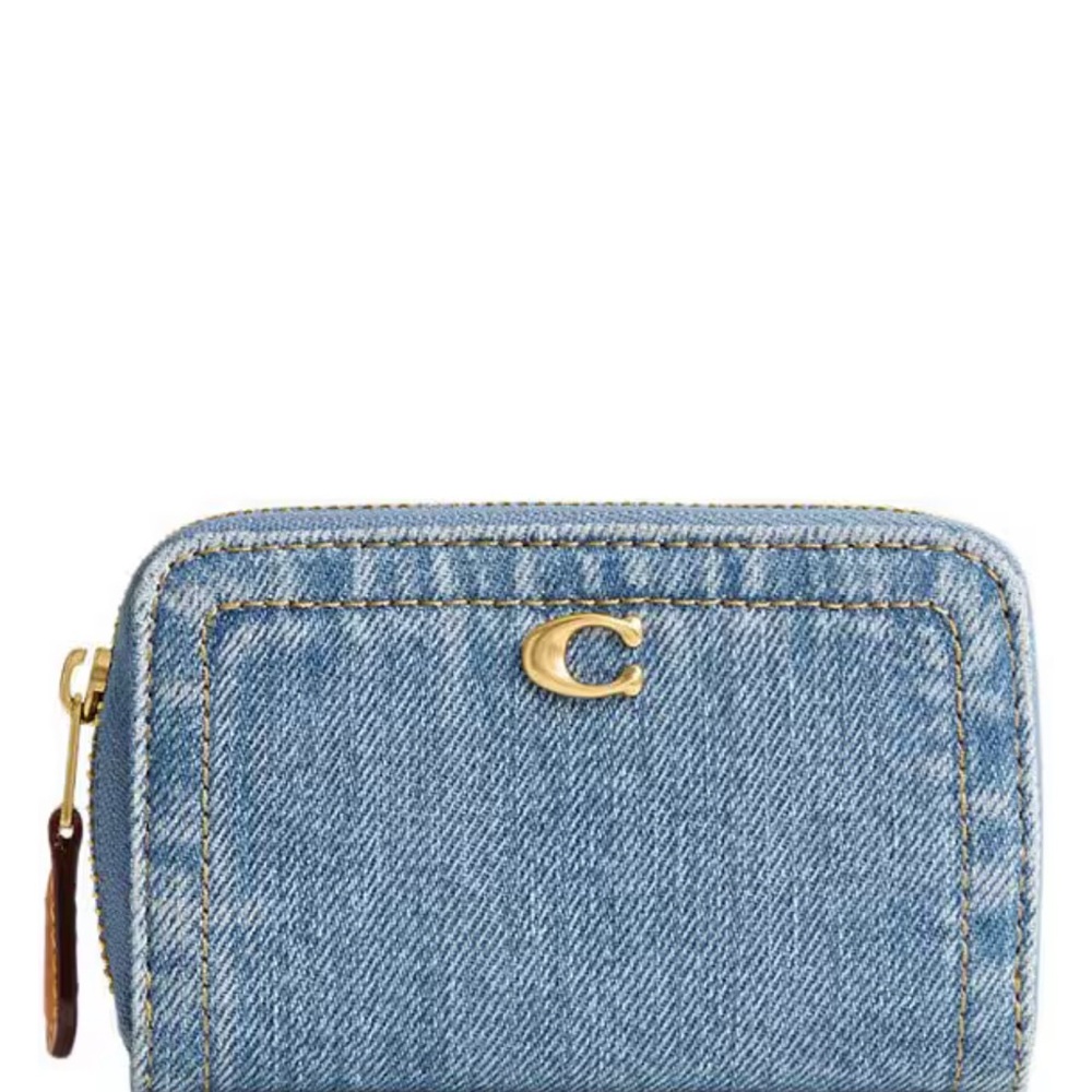 C Brand Blue Quilted Denim Wallet